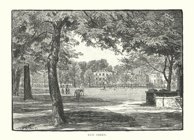 Kew Green (gravür) by English School