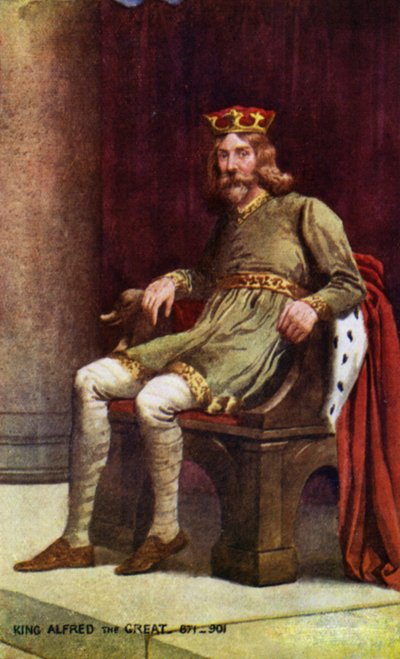 Kral Büyük Alfred (renkli taş) by English School