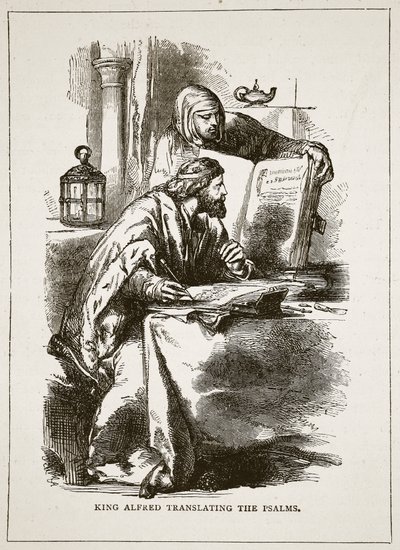 Kral Alfred Mezmurları tercüme ediyor by English School