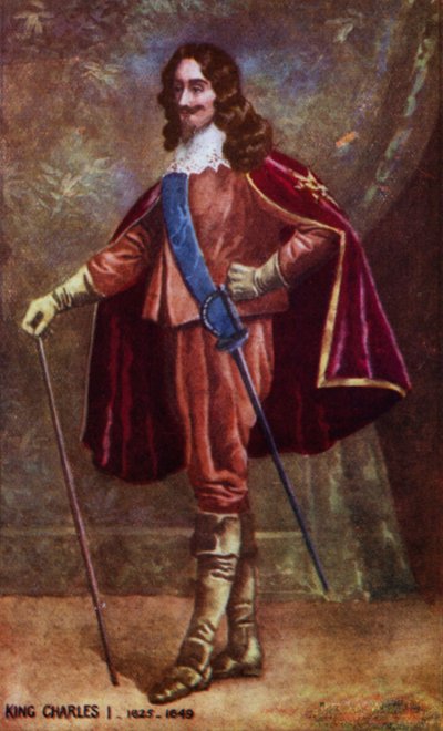 Kral I. Charles (renkli lito) by English School