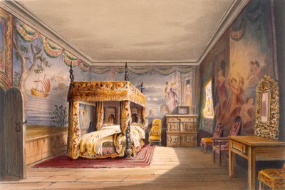 King Charles Odası, Cotehele Evi, c.1830-40, by English School