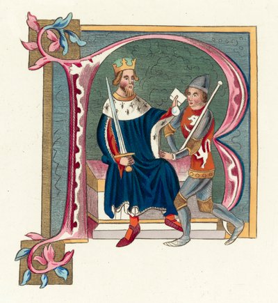 King Edward II (renkli gravür) by English School
