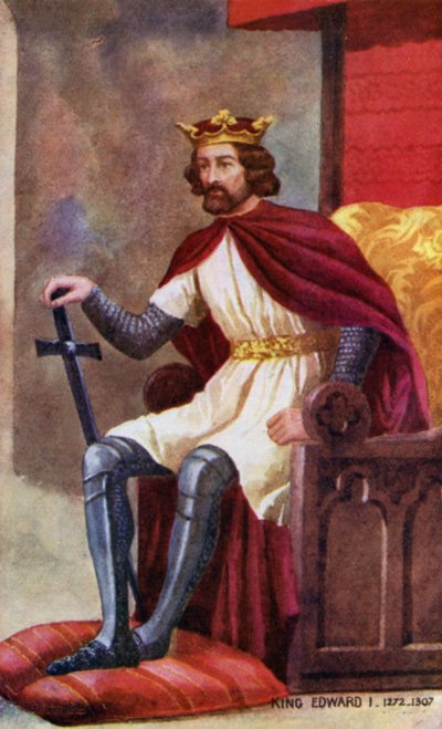 Kral I. Edward (renkli lito) by English School