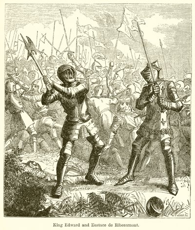 Kral Edward ve Eustace de Ribeaumont by English School