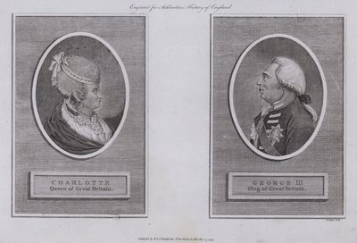 Kral George III ve Kraliçe Charlotte by English School