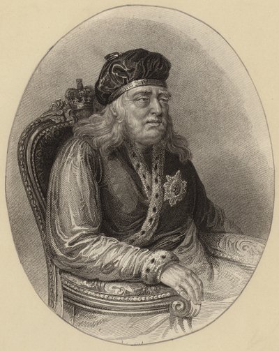 Yaşlı bir adam olarak Kral George III by English School