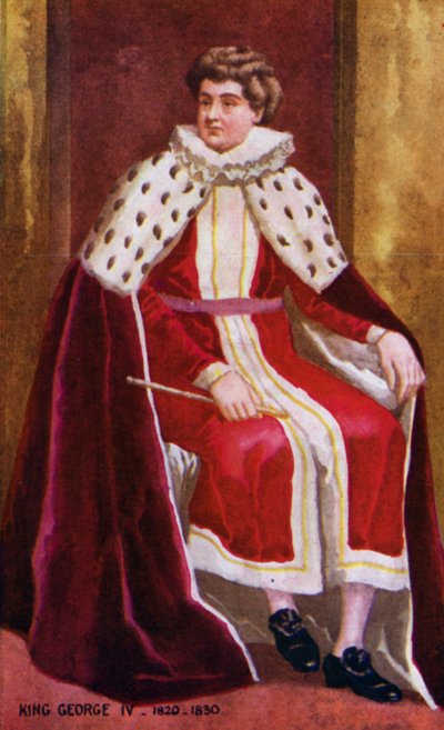 Kral George IV (renkli lito) by English School