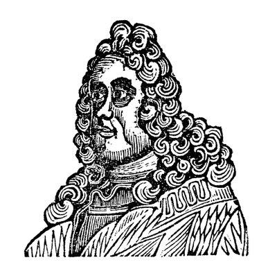 Kral George I (tahta baskı) by English School