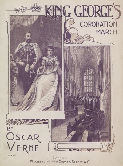 Oscar Verne tarafından Kral Georges Coronation Mart by English School