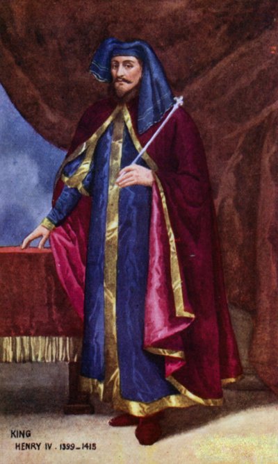 Kral 4. Henry (renkli taş baskı) by English School