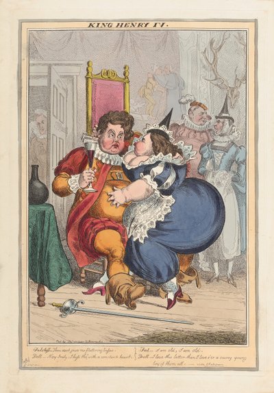 Kral Henry IV, pub.1827 (el renkli gravür) by English School