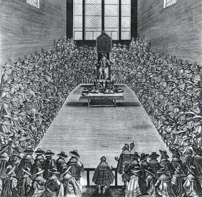Kral I. James (1566-1625), Parlamento Evlerinde, 1624 by English School