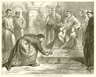 Kral John, Papa elçisinin huzurunda, 1213 by English School