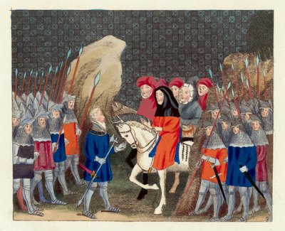 Kral II. Richard ihanete uğradı (renkli gravür) by English School