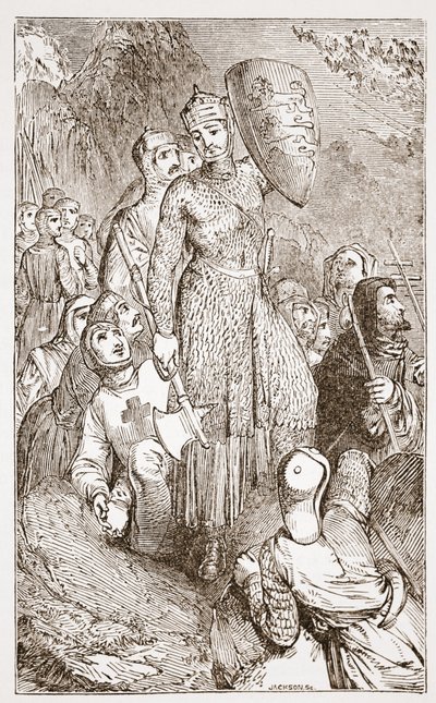 Haçlı Seferinde Kral Richard by English School