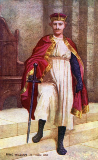 Kral William II (renkli taş baskı) by English School