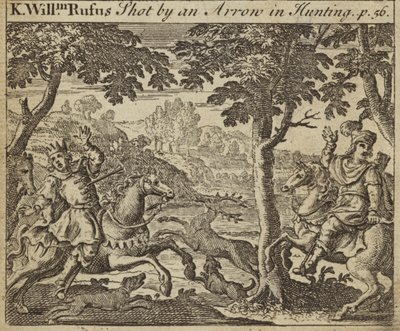 İngiltere Kralı II. William avlanırken bir okla vuruldu, 1100 by English School