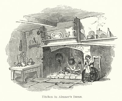 Almner's Barns'ta Mutfak (gravür) by English School