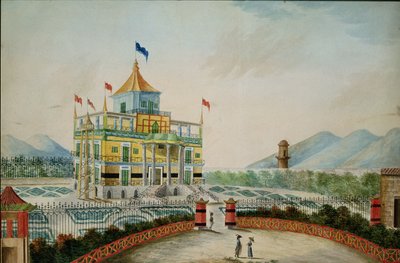 Marvuglia ve Giuseppe Patricola tarafından Kral IV. Fernando için tasarlanan La Favorita veya Çin Sarayı, Palermo, 1815 dolayları (kağıt üzerinde wc) by English School