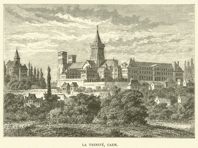 La Trinite, Caen (gravür) by English School