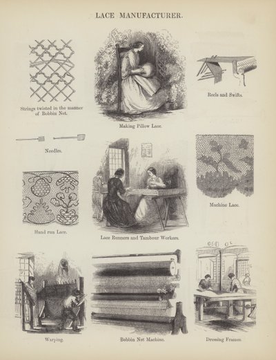 Dantel Üreticisi (gravür) by English School