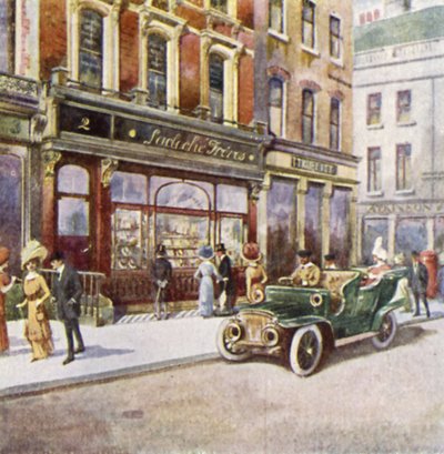 Lacloche Freres, 2 New Bond Street (renkli taş) by English School