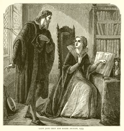 Leydi Jane Gray ve Roger Ascham, 1553 by English School