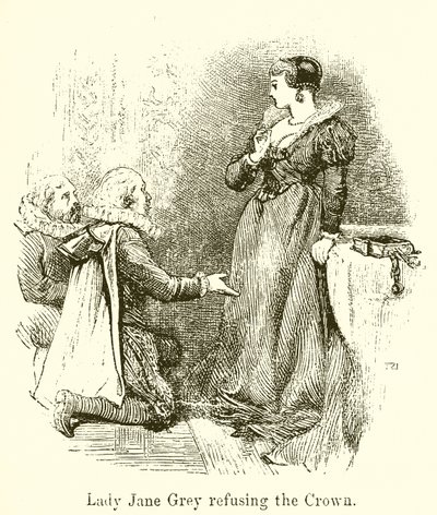 Leydi Jane Gray Tacı reddediyor by English School