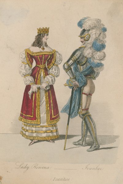 Leydi Rowena ve Ivanhoe by English School