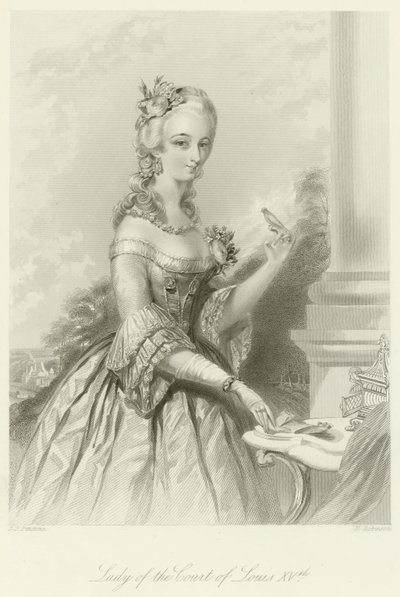 Louis XV. Mahkemesi Leydisi by English School
