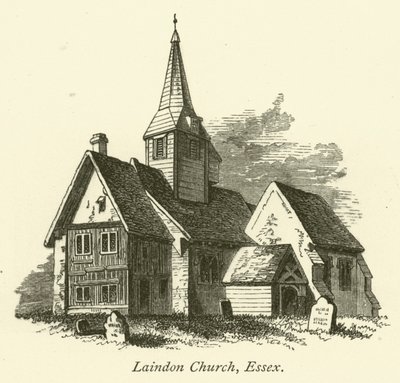 Laindon Kilisesi, Essex (gravür) by English School