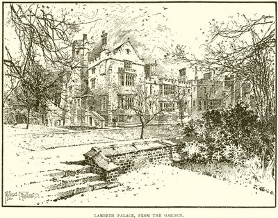 Bahçeden Lambeth Sarayı by English School
