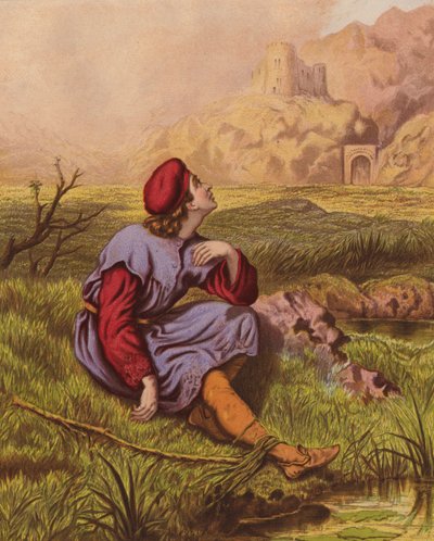 Hassas vicdanın ağıtı (renkli taş baskı) by English School
