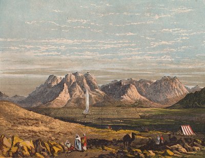 Kutsal Topraklarda Manzara (renkli taş baskı) by English School