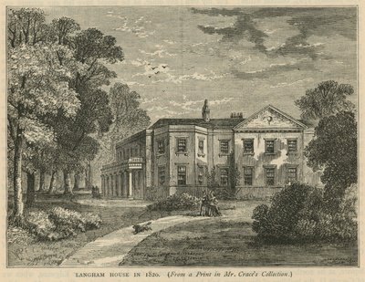 1820 yılında Langham Evi by English School
