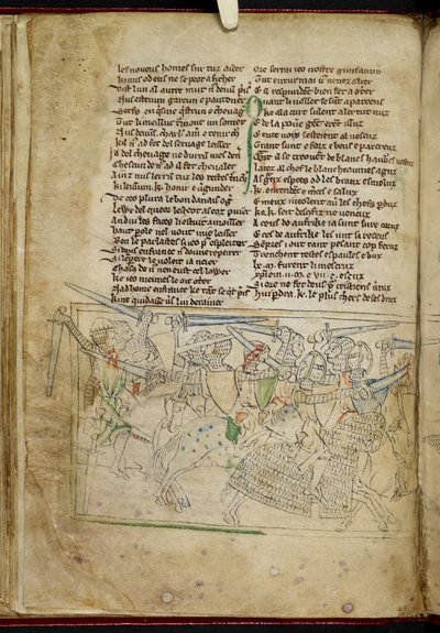Lansdowne 782 f.26v Atlı şövalyeler arasında bir savaş, 