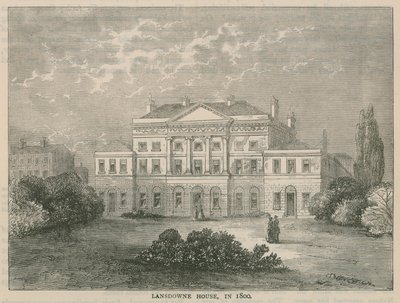 Lansdowne Evi, Berkley Meydanı, 1800 by English School