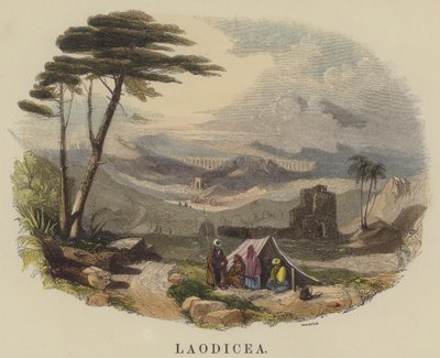 Laodikya (renkli gravür) by English School