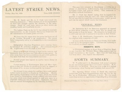 Son Grev Haberleri, 7 Mayıs 1926 by English School