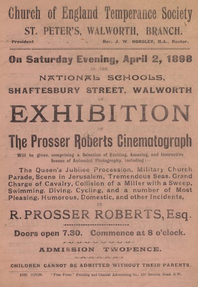 Prosser Roberts Cinematograph
