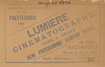 Broşür reklam Lumiere Sinematograf by English School