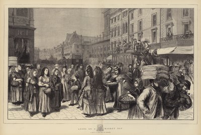 Pazar Gününde Leeds (gravür) by English School