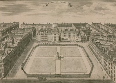 Leicester Meydanı, Londra, 1754 by English School