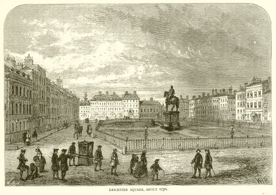 Leicester Meydanı, yaklaşık 1750 by English School