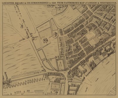 1658 yılında Leicester Meydanı ve çevresi by English School