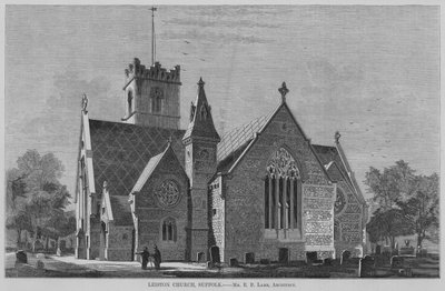 Leiston Kilisesi, Suffolk (gravür) by English School