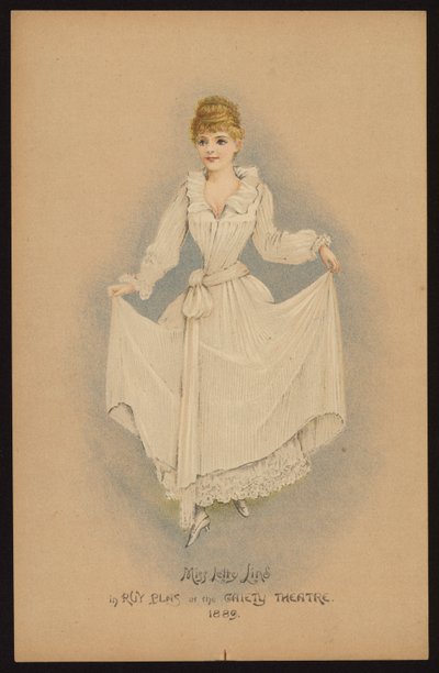 Letty Lind, İngiliz aktris ve şarkıcı (renkli taş) by English School