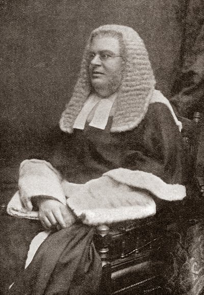 Lewis William Mağarası 1832 –1897. İngiliz yargıç. The Strand Magazine'den, 1896'da yayınlandı by English School