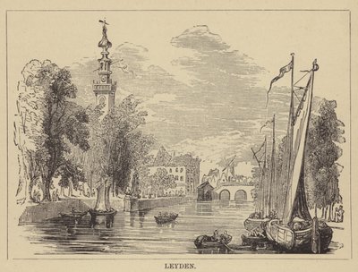 Leyden (gravür) by English School