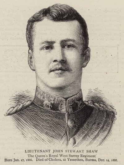 Teğmen John Stewart Shaw (gravür) by English School